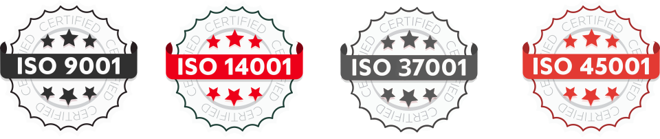Certificaciones ISO 9001, ISO 14001, ISO 37001 e ISO 45001